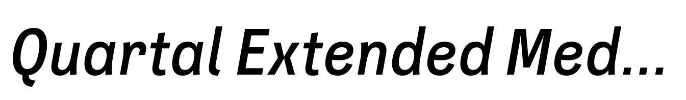 Quartal Extended Medium Italic